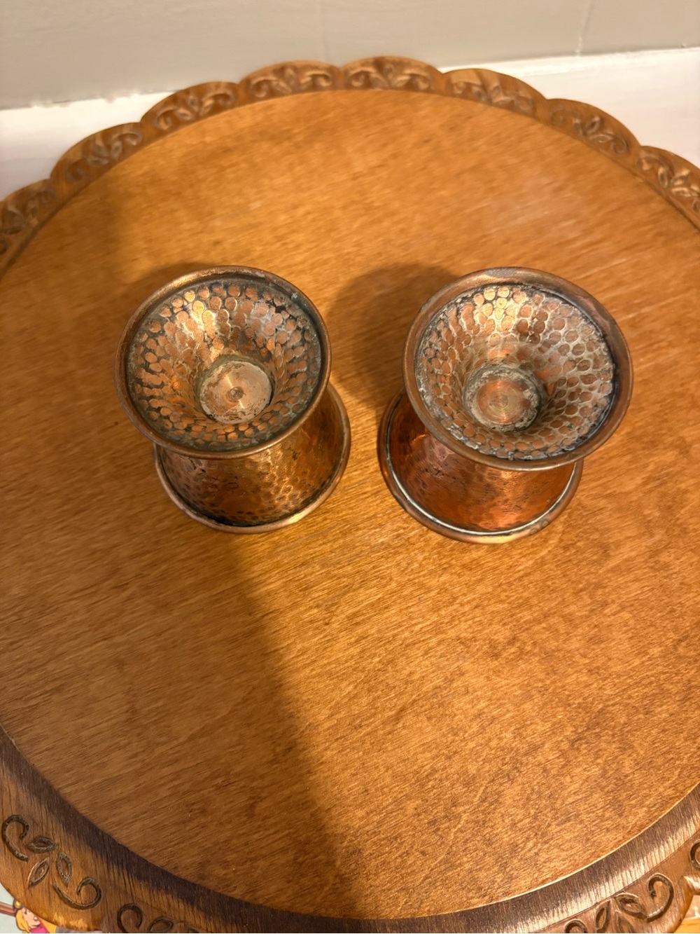 Hammered Copper Egg Cups - Set of 2 - Picture 3 of 5